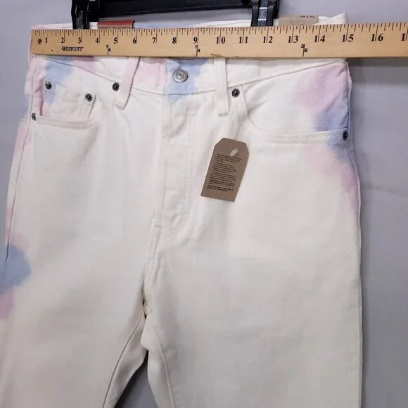 Levis 501Original Jeans Women Straight Leg High Rise White Size 28x30 Button Fly - Picture 6 of 15